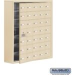 Surface Mounted Cell Phone Storage Locker with 35 A Doors (34 usable) in Aluminum - Keyed Locks by Salsbury - Image 5