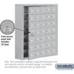 Surface Mounted Cell Phone Storage Locker with 35 A Doors (34 usable) in Aluminum - Keyed Locks by Salsbury - Image 7