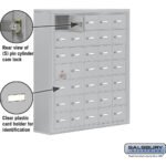 Surface Mounted Cell Phone Storage Locker with 35 A Doors (34 usable) in Aluminum - Keyed Locks by Salsbury - Image 8