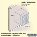 Surface Mounted Cell Phone Storage Locker with 35 A Doors (34 usable) in Aluminum - Keyed Locks by Salsbury - Image 10