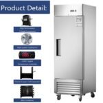 27"W Commercial Freezer 19 cu. ft. Single Solid Door Reach-In Freezer - Image 5