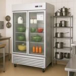 54"W Commercial Refrigerator 42 cu. ft. 2 Glass Door Reach In Refrigerator - Image 3