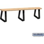 Wood Locker Bench - 84" - 9.5" Deep - Free Standing by Salsbury - Image 2