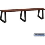 Wood Locker Bench - 96" - 9.5" Deep - Free Standing by Salsbury