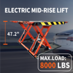 Katool KT-X90E 8,000 lb Mid Rise Scissor Lift - Electric Lock - Image 2