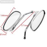 1 Pair Chrome Motorcycle Mirror Motorbike Rearview Mirror YAMAHA Vmax Virago 535 - Image 6
