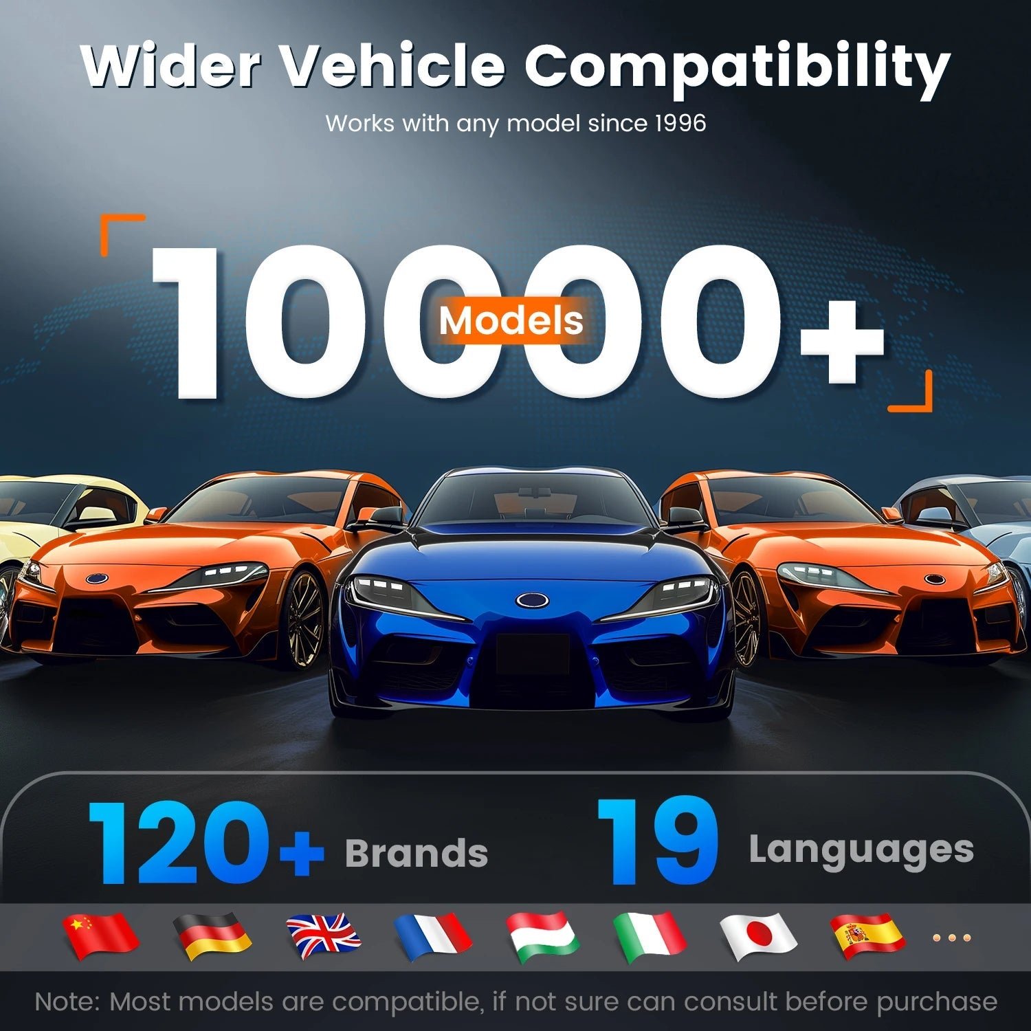 ANCEL DS100 OBD2 Scanner ABS SRS Engine TCM Code Reader with 7 Reset Services - Image 12