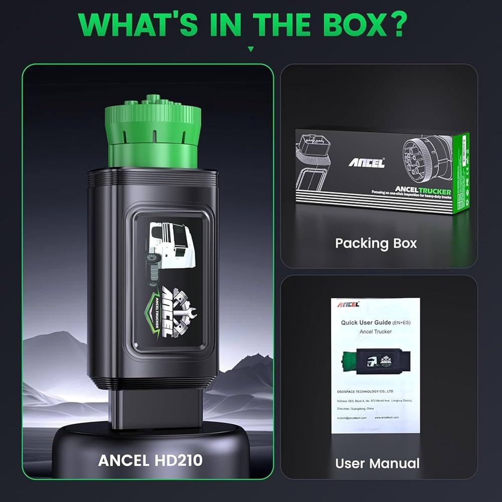 ANCEL HD210 Heavy Duty Truck Scanner for Volvo Speed Limit & Idle Reset Tool - Image 6