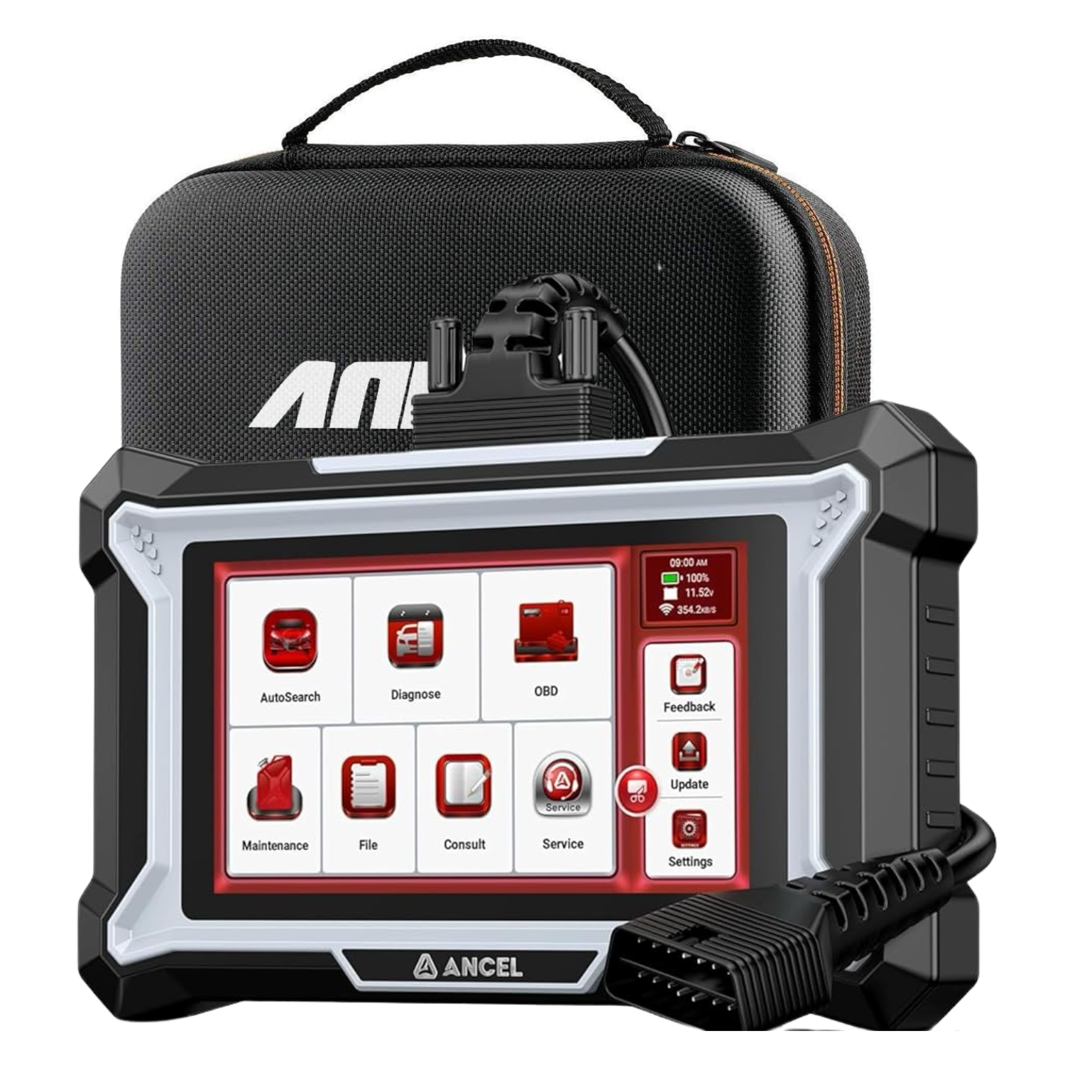 15._ANCEL_L3000_lightweight_design_held_in_hand_for_leak_detection_on_Mazda_CX-5_in_workshop ANCEL DS100 OBD2 Scanner ABS SRS Engine TCM Code Reader with 7 Reset Services - Image 1