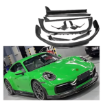 Porsche 911 992 TechA Style Carbon Fiber Body Kit – Front Lip, Side Skirts & Rear Diffuser (2020+ Carrera & Convertible)