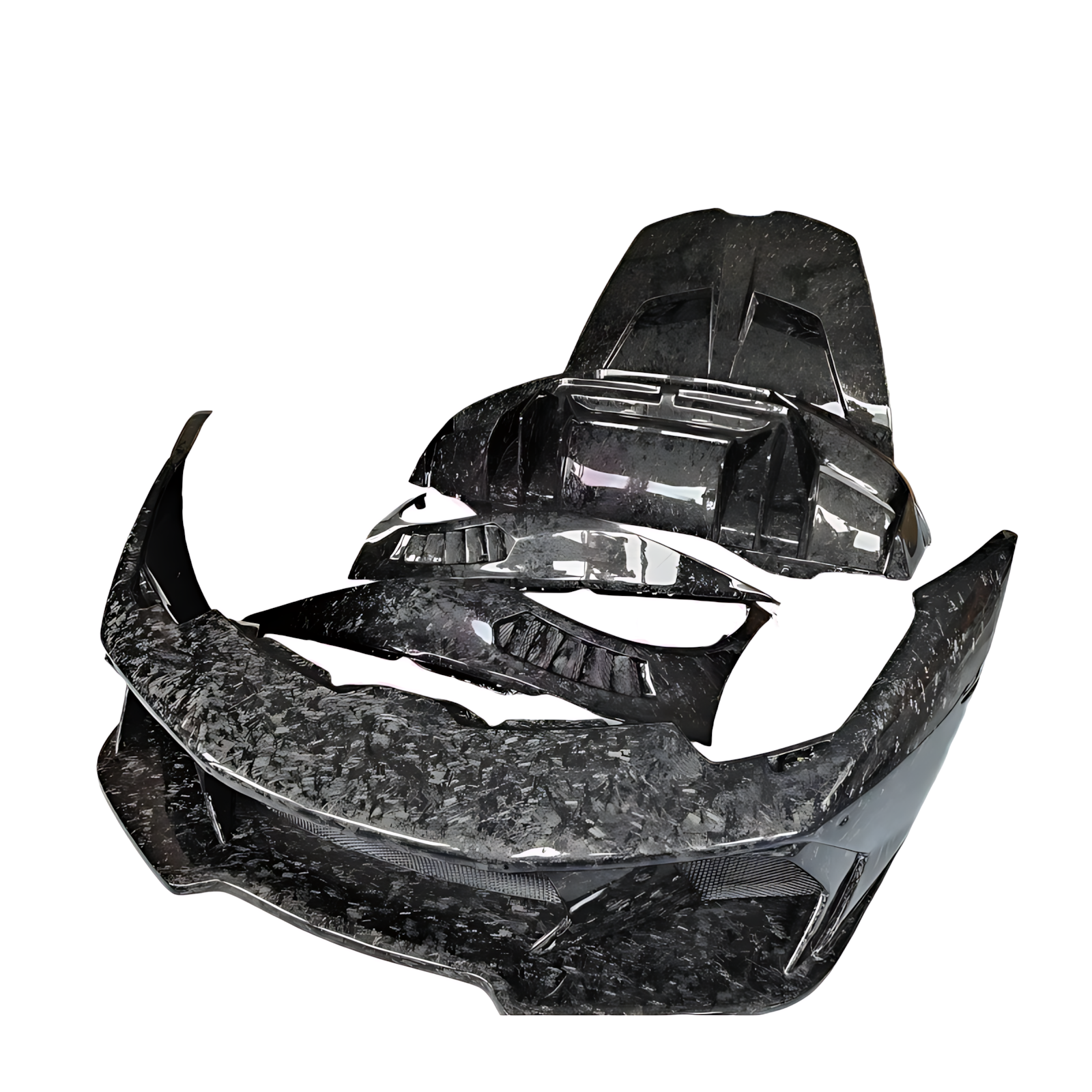1_29154aa0-6e01-40b6-9359-905404eb669c Lamborghini Huracán LP580-4 / LP610 (2015-2018) V-Style Forged Carbon Body Kit – Front & Rear Bumper, Hood, Fender Upgrade - Image 1