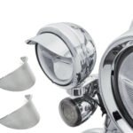 1Pair 4.5" Passing Lamp Spotlight Visor Harley Davidson Touring Dyna Sporst
