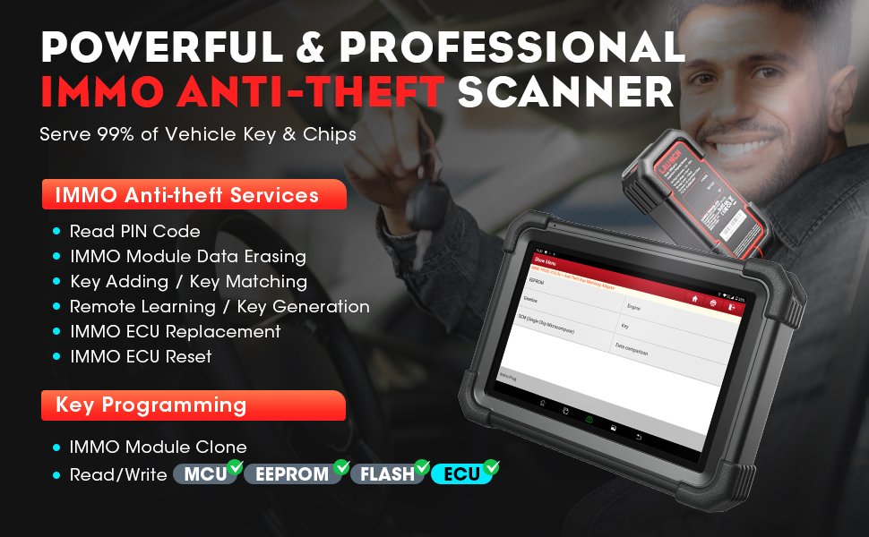 LAUNCH X431 IMMO Anti-theft and Programming Functions