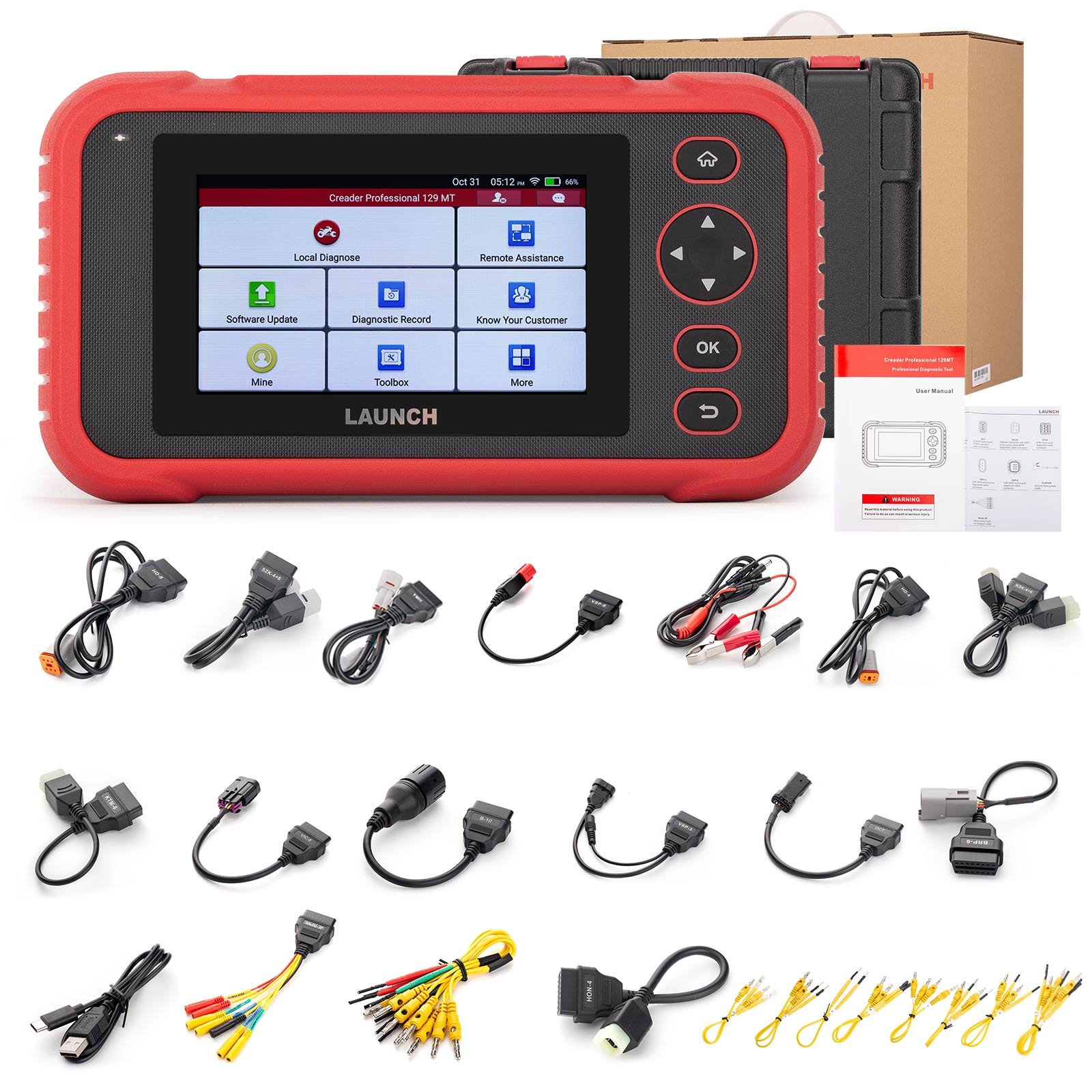 25103117619054237111 Launch CRP129MT Motorcycle OBD2 Diagnostic Tool Full System Scan 39 Brands - Image 1