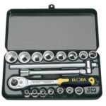Draper Elora Metric Socket Set, 3/8" Square Drive (18 Piece) - 870-JMU