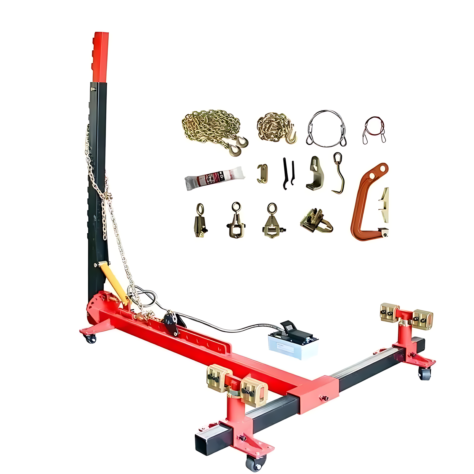 2_7770ca99-4dbf-4b97-9f70-b01ebbd94bb4 10 kN Pull Pulling Force Frame Machine – 0.65 MPa Hydraulic, 360° Pull Alignment Bench - Image 1