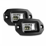 2pcs 20W LED Work Light Bar Flush Mount LED Flood Fog Lamp 4x4 Jeep