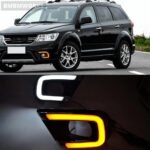 2pcs Daytime Running Light Fog Lamp Hole Turn Signal DRL Dodge Journey FIAT - Image 2