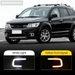 2pcs Daytime Running Light Fog Lamp Hole Turn Signal DRL Dodge Journey FIAT - Image 3