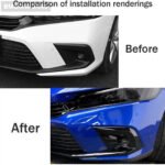 2pcs Front Fog Light Lamp Cover Trim Bumper Protector Honda Civic 11Th Gen 2022 - Image 2