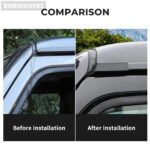 2pcs/Pair Top Roof Rain Gutter Jeep Wrangler JL 2018 - 2021 2022 JT 2020 - Image 4