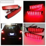 2pcs Red Lens Rear Bumper Reflector Lamp For Nissan Juke Murano Quest Sentra - Image 2