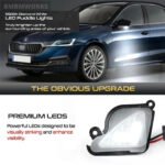 2pcs White LED Under Side Mirror Light Puddle Lamps Skoda Octavia 3 5E 2 1Z - Image 2