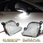 2pcs White LED Under Side Mirror Light Puddle Lamps Skoda Octavia 3 5E 2 1Z