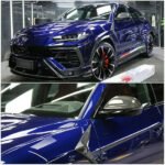 2x Lamborghini Urus Real Carbon Fiber Mirror Caps Covers Shells Glue On Add On