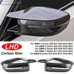 2x LHD Carbon Fiber Look Mirror Cover Caps BMW G20 G21 G30 G22 G23 G11 G12 G15 - Image 5