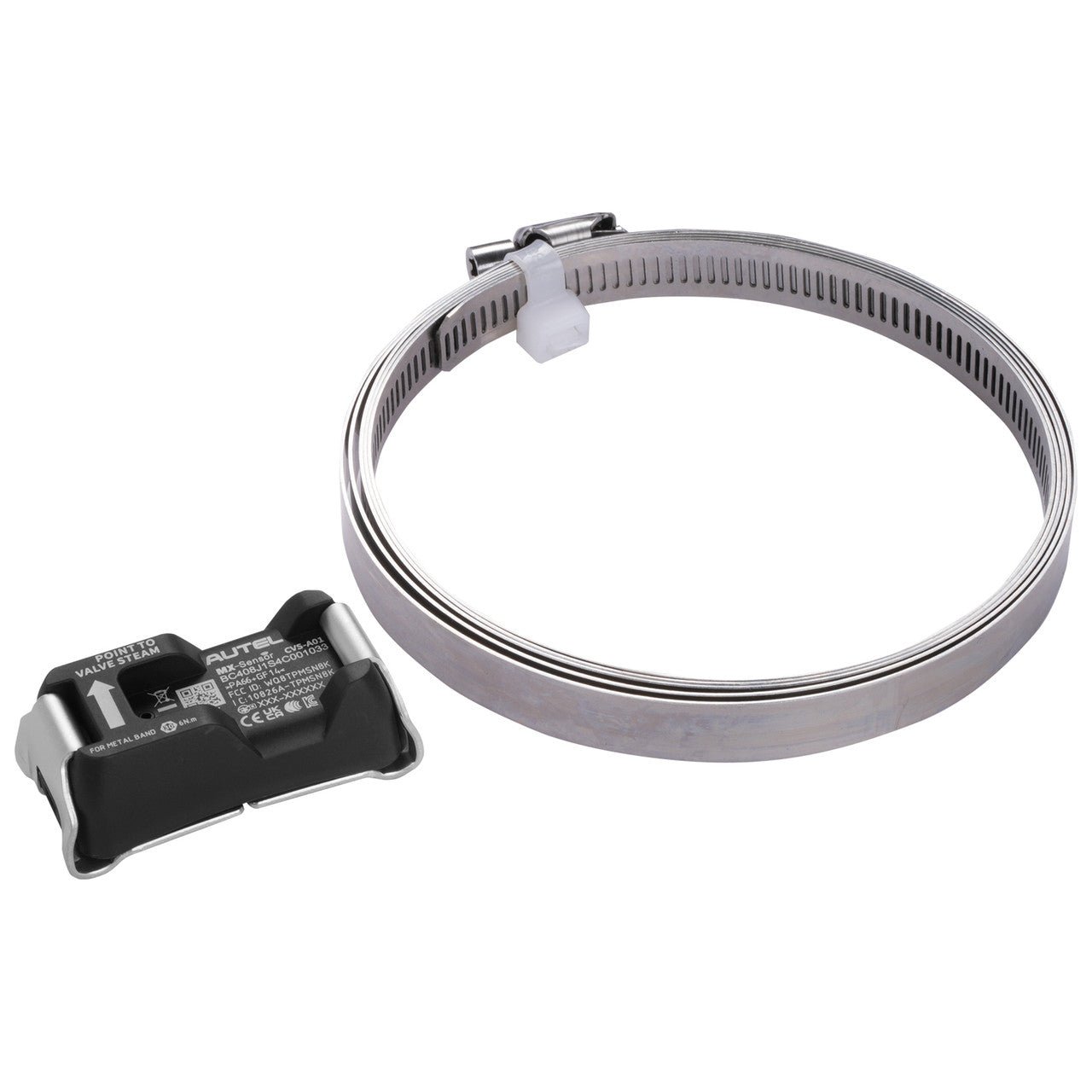 300170_1_3QR__15735 Autel CVS-A01 Programmable Commercial Vehicle TPMS Sensor with Metal Strap for 14-24.5 Inch Rims 433MHz - 300170 - Image 1