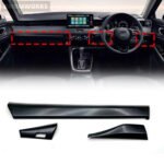 3pcs Dashboard Panel Decorative Cover Trim Honda HRV HR-V Vezel 2021 2022 RHD - Image 2
