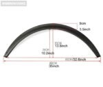 4pcs 3.5"/90mm Fender Flares Extra Wide Body Wheel Arches - Image 3