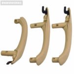 4PCS Inner Door Pull Handle Leather Cover Assembly For BMW X3/4 F25/26 Beige LHD - Image 2