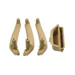 4PCS Inner Door Pull Handle Leather Cover Assembly For BMW X3/4 F25/26 Beige LHD