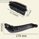4PCS Inner Door Pull Handle Leather Cover Assembly For BMW X3/4 F25/26 Black LHD - Image 3