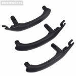4PCS Inner Door Pull Handle Leather Cover Assembly For BMW X3/4 F25/26 Black LHD - Image 2