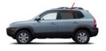 Driver Left Side Rear Door Window Door Glass Compatible with Hyundai Tucson 2005-2009 Models - Image 2