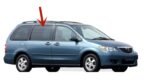 Passenger Right Side Rear Cargo Door Glass Door Window Compatible with Mazda MPV 2000-2006 Models - Image 2