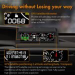 4 in 1 GPS HUD TPMS Tire Monitor Inclinometer Gague Speedometer Compass - Image 6