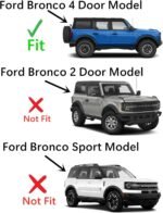 Tempered Privacy Passenger Right Side Quarter Window Quarter Glass Compatible with Ford Bronco 2021-2023 4 Door Models - Image 3