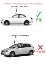 Tempered Driver Left Side Rear Door Window Door Glass Compatible with Kia Spectra 4 Door Sedan 2005-2009 Models (Also Fit 2004 Spectra 2.0L ENG Sedan) - Image 3