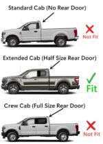 OE Driver Left Side Rear Door Window Door Glass Compatible with F150 2015-2020 2 Door Super Cab Models/Ford F250 F350 F450 F550 2017-2022 Door Super Cab Models - Image 4