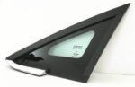 OEM Chrome Moulding Style Driver Left Side Front Vent Window Vent Glass Compatible with Ford Fiesta 2011-2019 Models