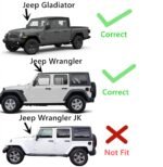 Privacy Driver Left Side Rear Door Window Door Glass Compatible with Jeep Wrangler 2018-2022 / Gladiator 2020-2023 4 Door Models - Image 4