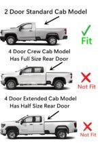Tempered Driver Left Side Door Window Door Glass Compatible with Chevrolet Silverado/GMC Sierra 2500 3500 2 Door Standard Cab Pickup 2020-2022 Models - Image 3