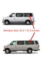 Stationary Driver Left Side Quarter Window Quarter Glass Compatible with Ford Econoline 1992-2016 Models - Image 3