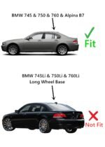 Laminated Driver Left Side Rear Door Window Glass Compatible with BMW 745i 750i 760i / Alpina B7 2002-2008 Models (Not For 745Li 750Li 760Li Long Wheel Base) - Image 2