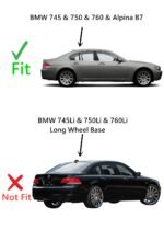 Laminated Passenger Right Side Rear Door Window Glass Compatible with BMW 745i 750i 760i / Alpina B7 2002-2008 Models (Not For 745Li 750Li 760Li Long Wheel Base) - Image 2