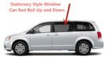 Stationary Style Driver Left Side Rear Sliding Cargo Door Window Door Glass Compatible with Dodge Grand Caravan / Chrysler Town & Country 2008-2020 Models - Image 3